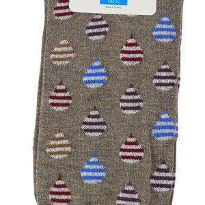 Stripe Ballons Design Colorful Toe Men Crew Socks